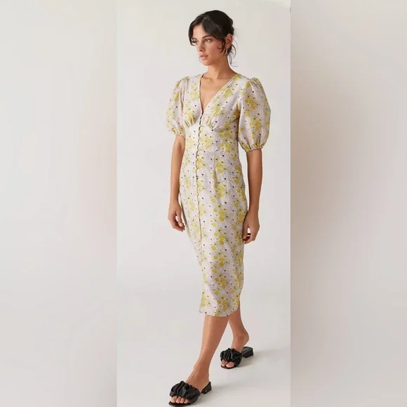 HOST PICK Urban Outfitters x MinkPink, Mitta linen floral dress - Picture 6 of 6